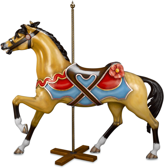 Vintage Carousel Horse Illustration PNG image