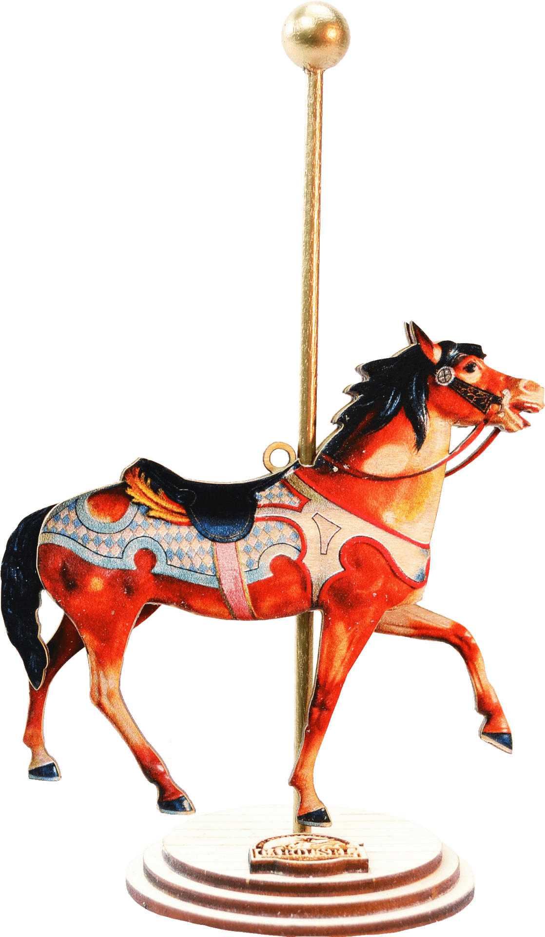 Vintage Carousel Horse Illustration PNG image