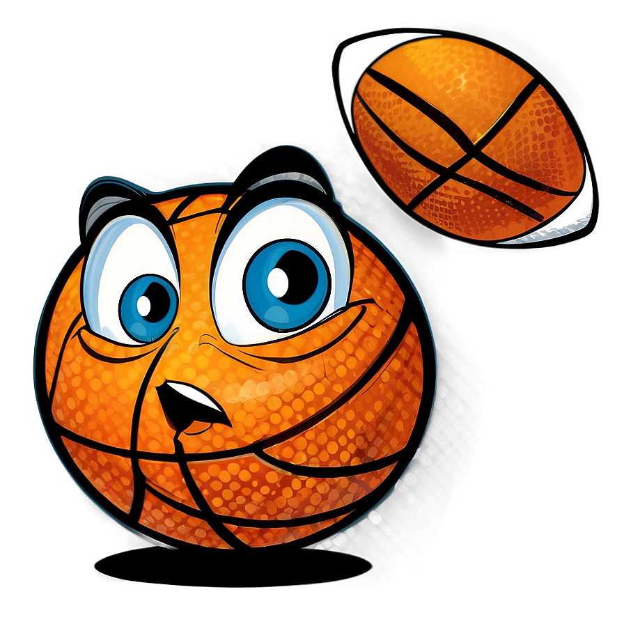 Vintage Cartoon Basketball Png 46 PNG image