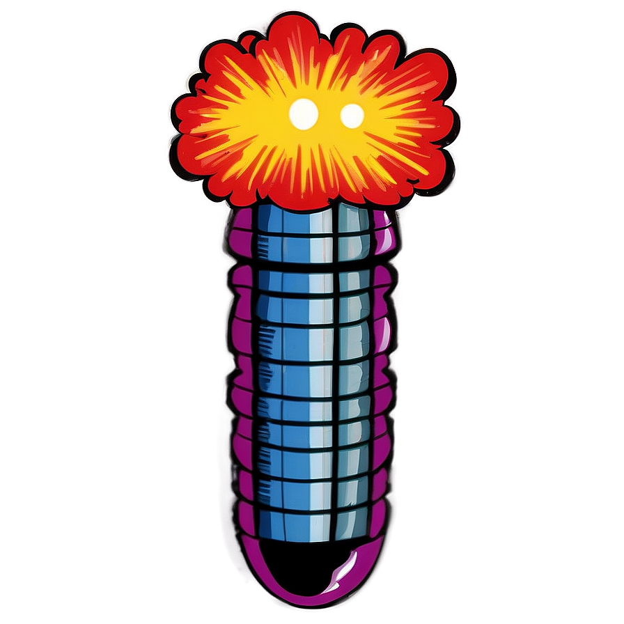 Vintage Cartoon Bomb Explosion Png Bhc56 PNG image