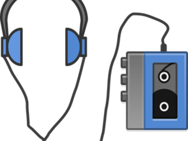 Vintage Cassette Playerand Headphones PNG image