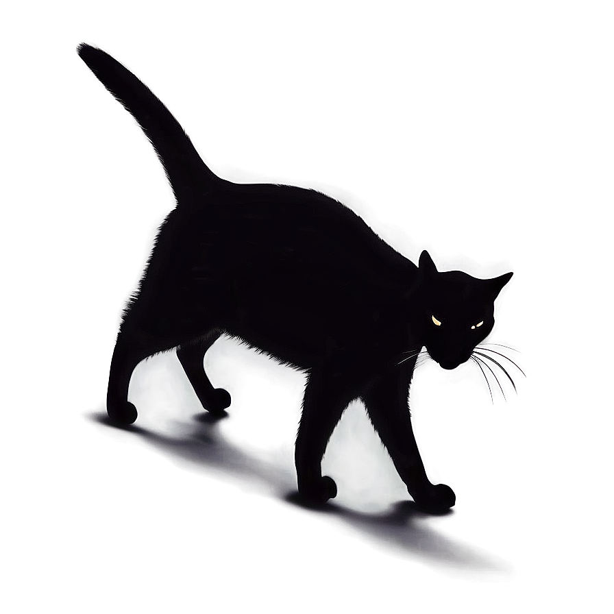 Vintage Cat Silhouette Png 06122024 PNG image