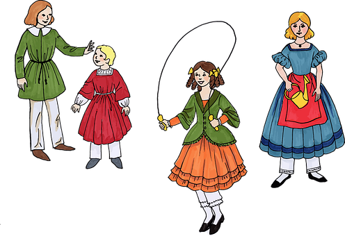 Vintage Children Illustration PNG image