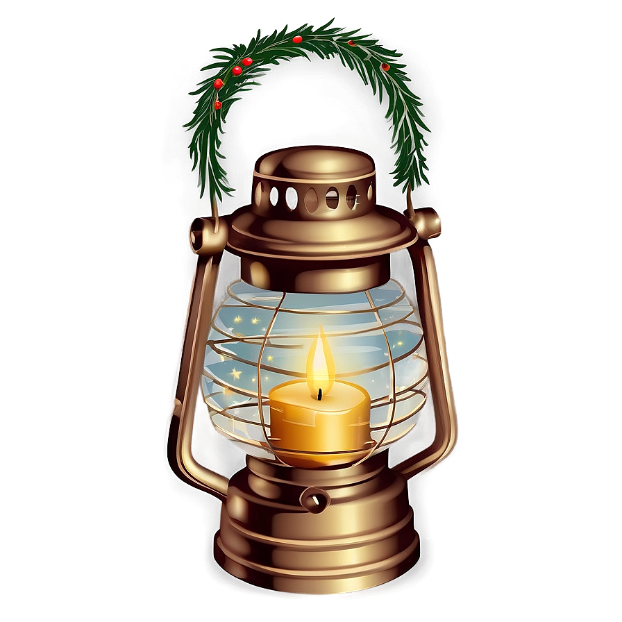 Vintage Christmas Lantern Png Hxn PNG image