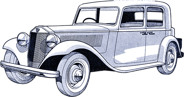 Vintage Classic Car Illustration PNG image