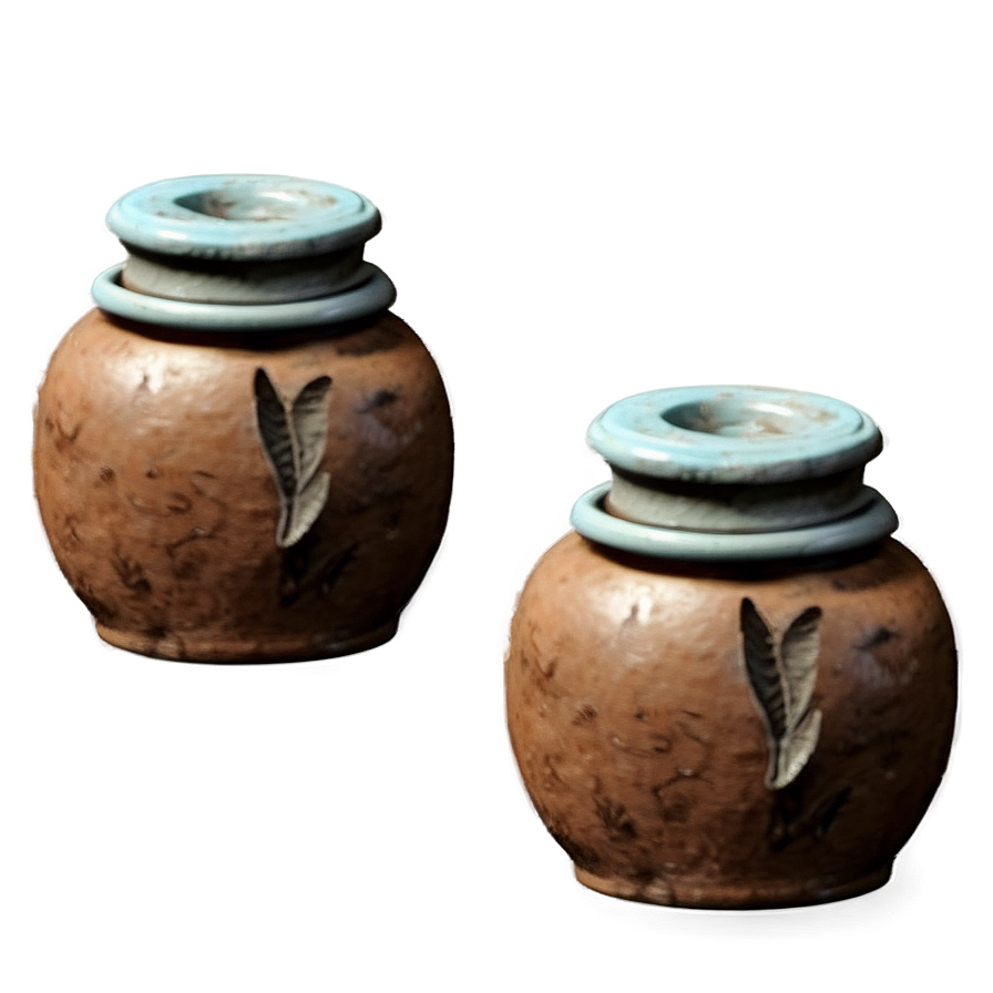 Vintage Clay Ink Pots Png Bmc PNG image