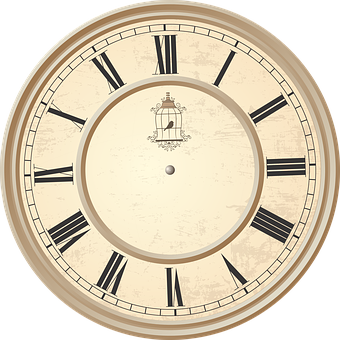 Vintage Clock Face Graphic PNG image