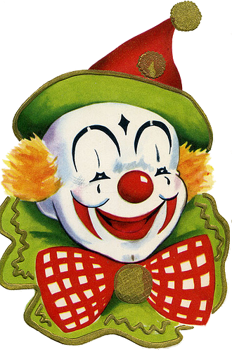 Vintage Clown Illustration PNG image