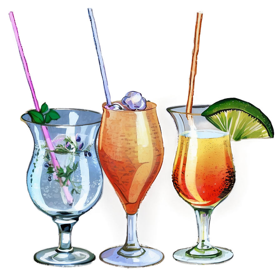 Vintage Cocktails Png Egm PNG image