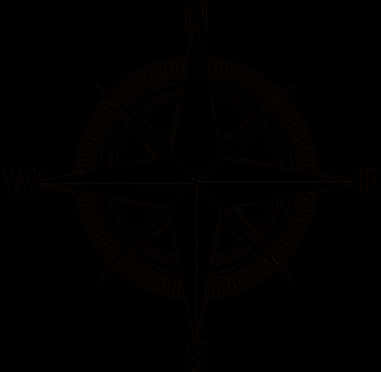 Vintage Compass Rose Design PNG image