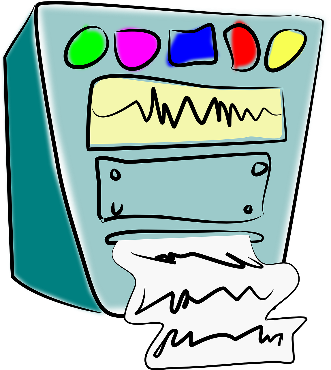 Vintage Computer Cartoon Illustration PNG image