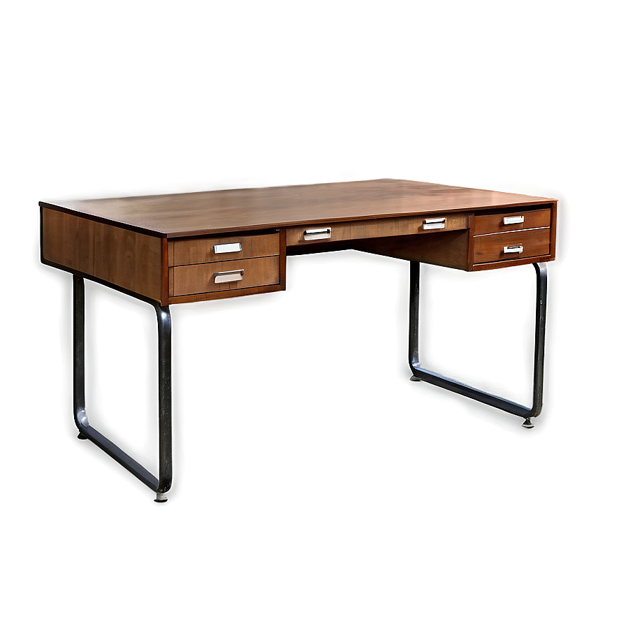 Vintage Computer Desk Png 06262024 PNG image