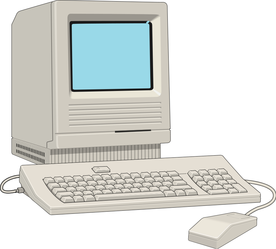 Vintage Computer Setup PNG image