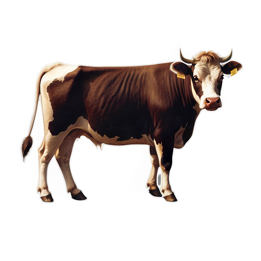 Vintage Cow Drawing Clipart Png 51 PNG image