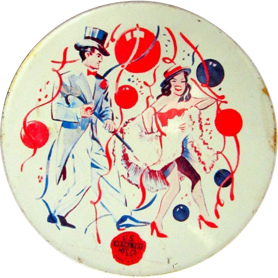 Vintage Dancing Couple Party Plate PNG image