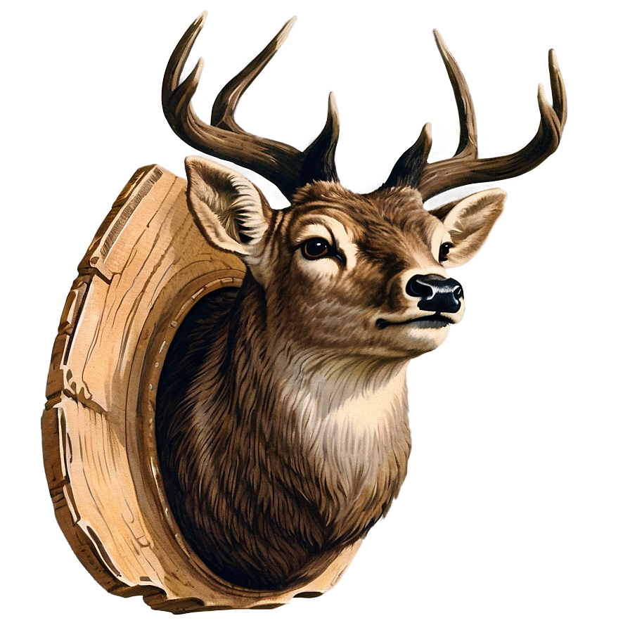 Vintage Deer Head Engraving Png 76 PNG image