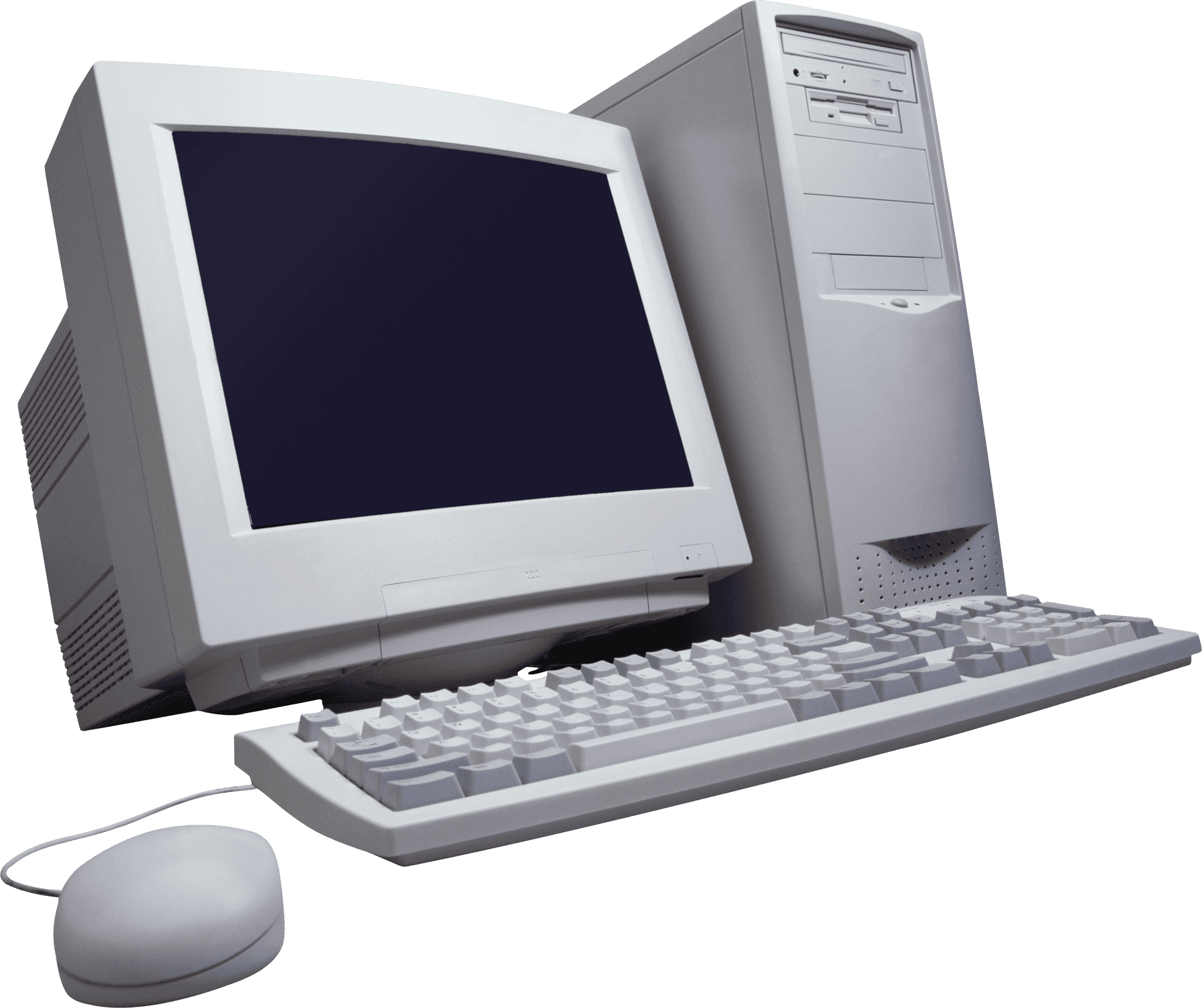 Vintage Desktop Computer Setup PNG image