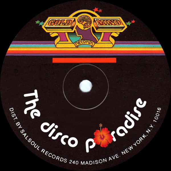 Vintage Disco Record Label PNG image