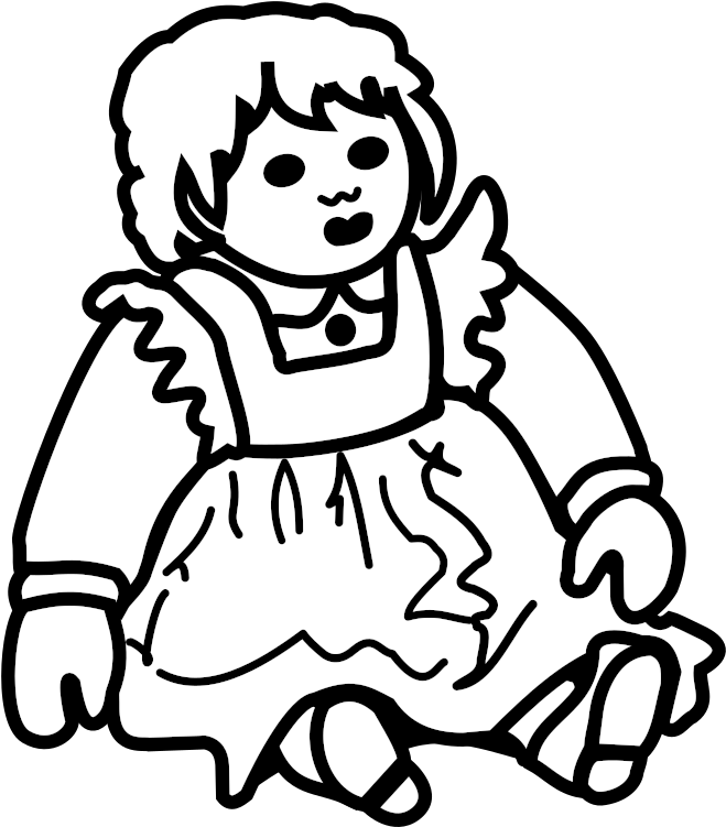 Vintage Doll Sketch PNG image