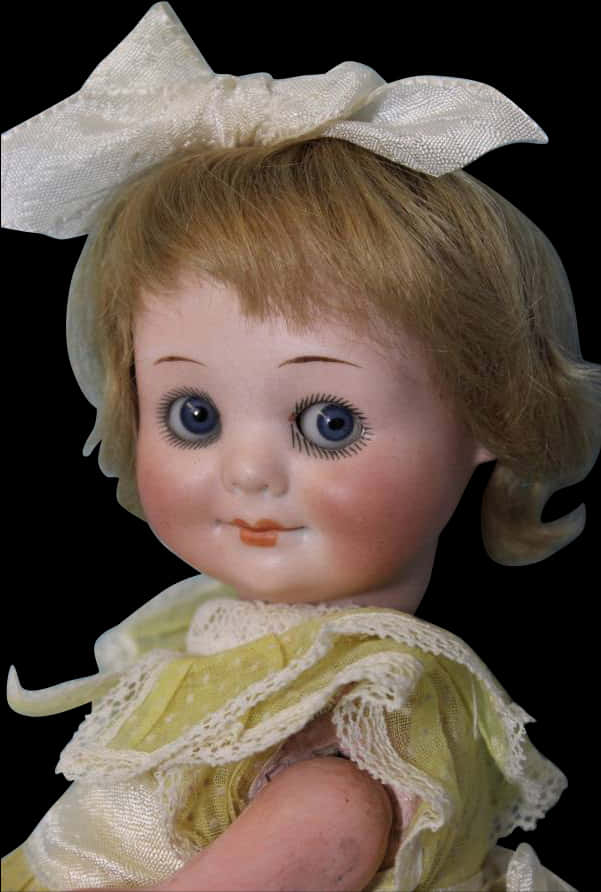 Vintage Doll With Googly Eyes PNG image