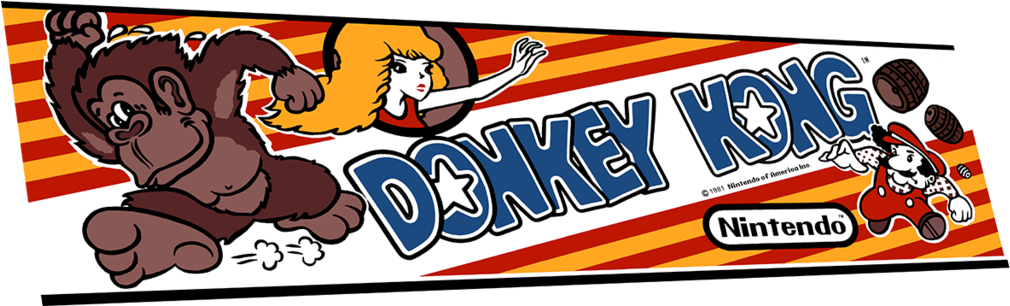 Vintage Donkey Kong Arcade Artwork PNG image