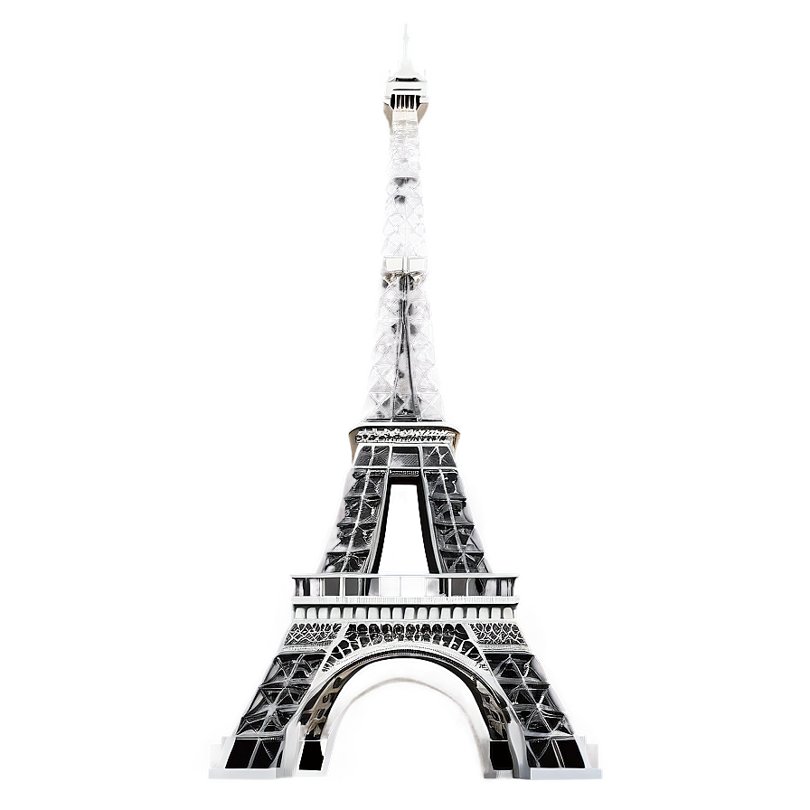 Vintage Eiffel Tower Illustration Png Nqr4 PNG image