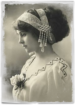 Vintage Elegance Portrait PNG image