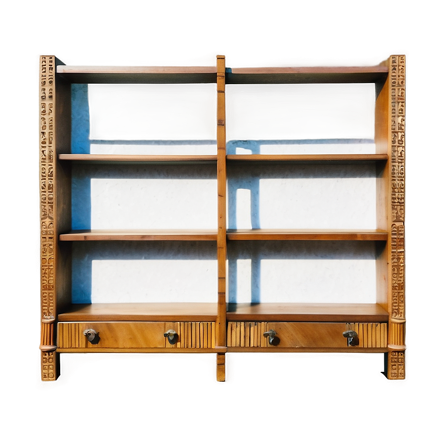 Vintage Empty Bookshelf Png Nka71 PNG image