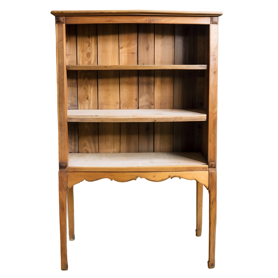 Vintage Empty Bookshelf Png Qcc PNG image