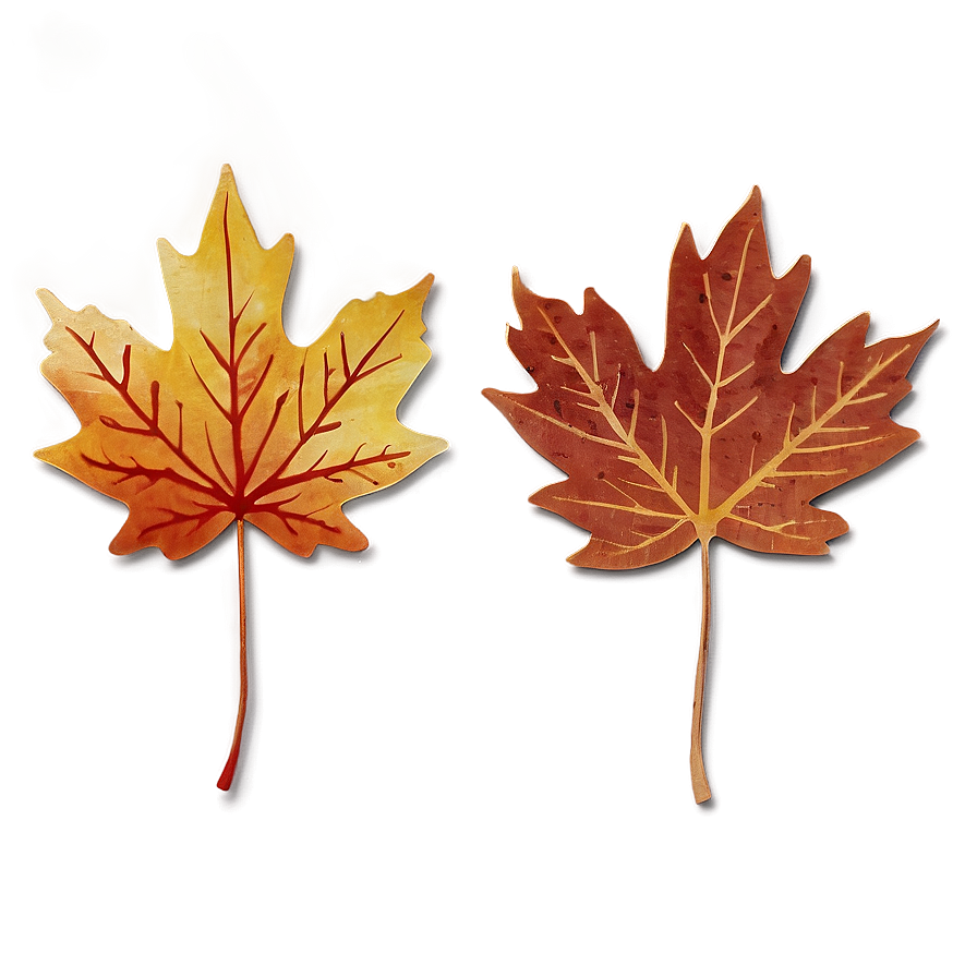 Vintage Fall Leaves Png 37 PNG image