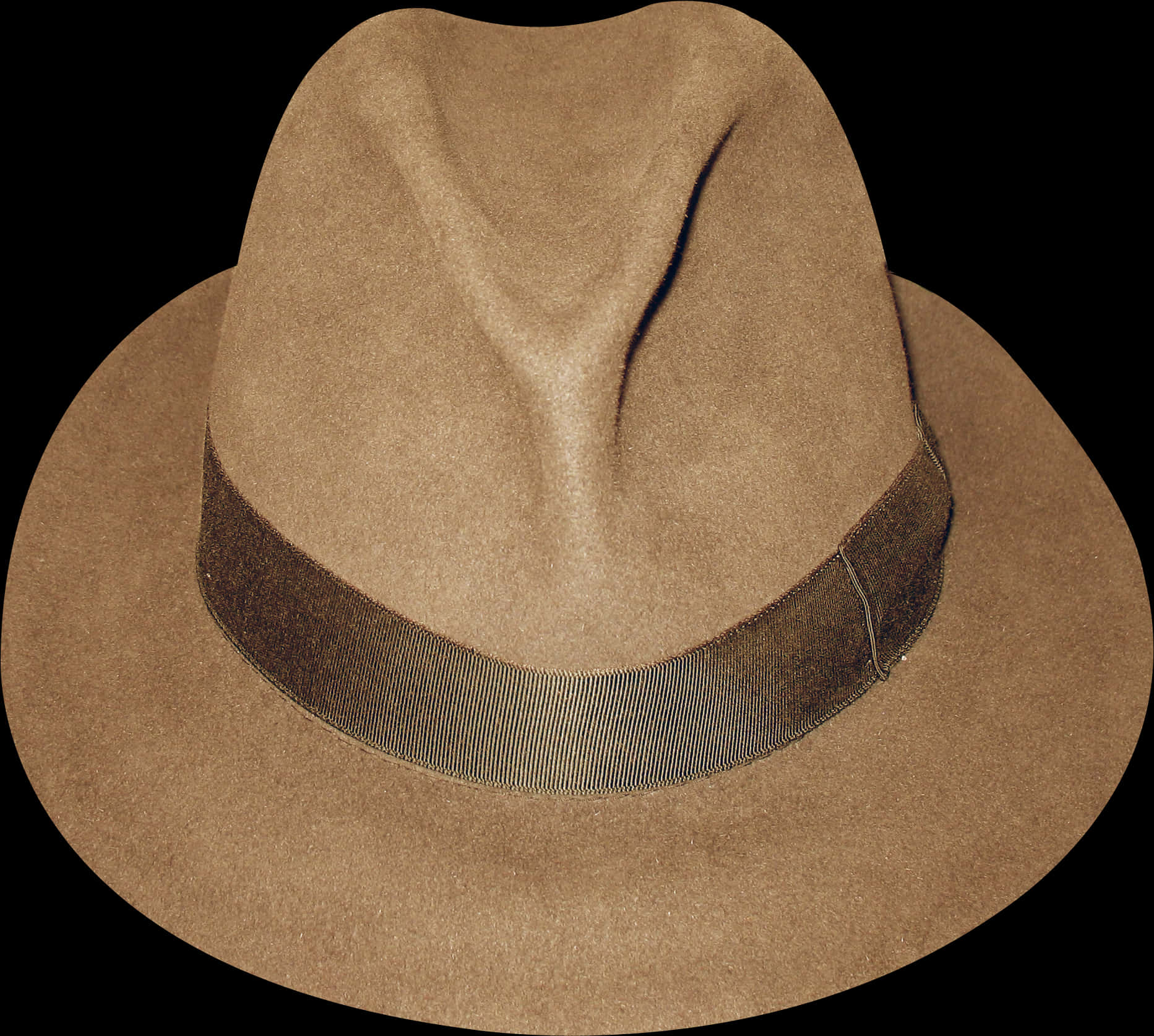 Vintage Fedora Hat Sepia Tone PNG image