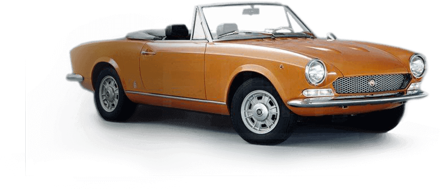 Vintage Fiat124 Spider Convertible PNG image