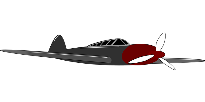 Vintage Fighter Plane Illustration PNG image
