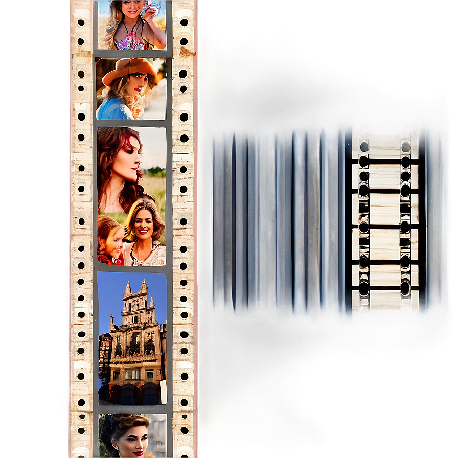 Vintage Film Photo Strip Png Ckc88 PNG image