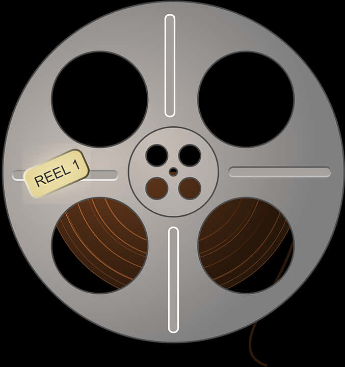 Vintage Film Reel Graphic PNG image