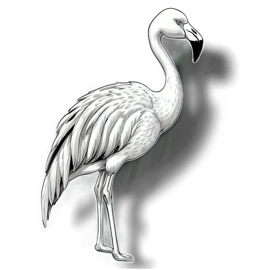 Vintage Flamingo Sketch Png 06292024 PNG image