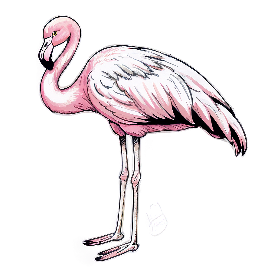 Vintage Flamingo Sketch Png 93 PNG image