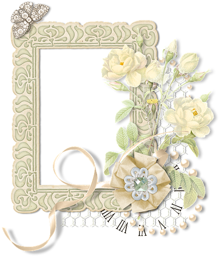 Vintage Floral Frame Design PNG image