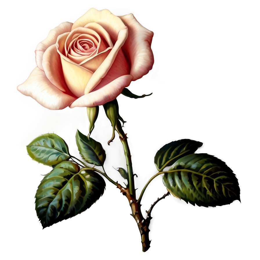 Vintage Floral Rose Png 8 PNG image