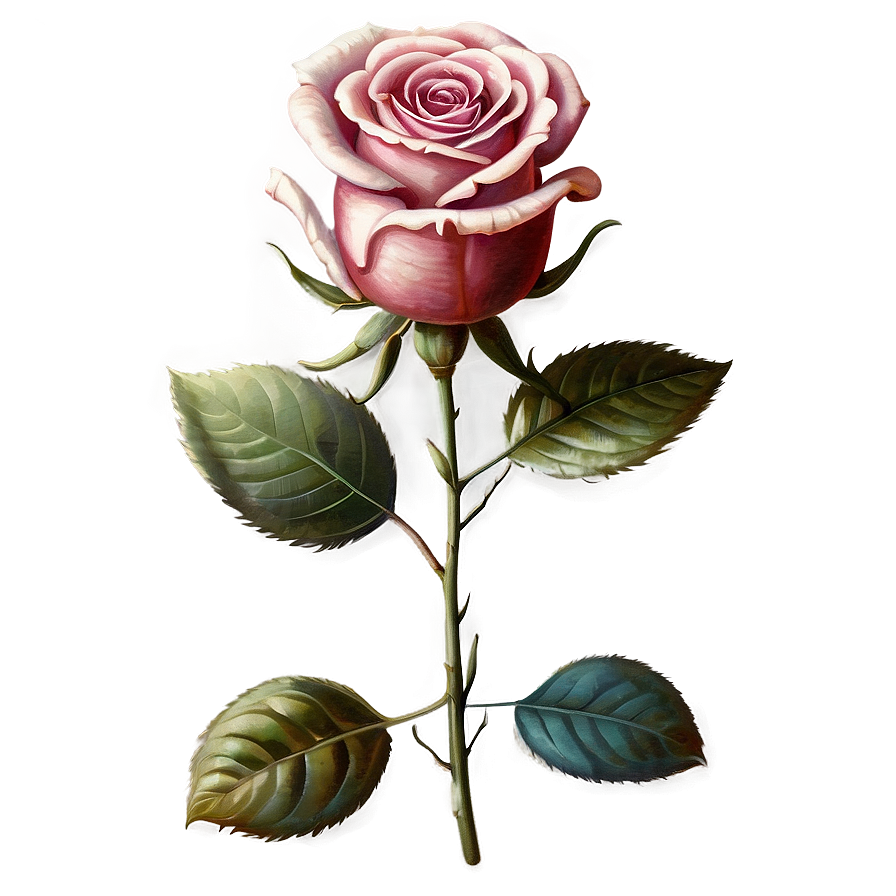 Vintage Floral Rose Png Fwu59 PNG image