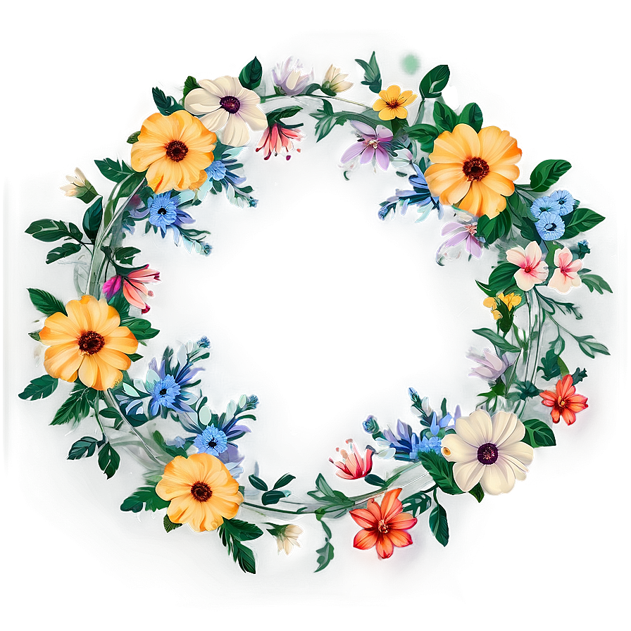 Vintage Flower Circle Png Xxw PNG image