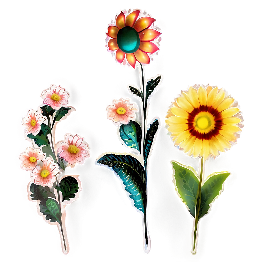 Vintage Flower Collection Png 06292024 PNG image