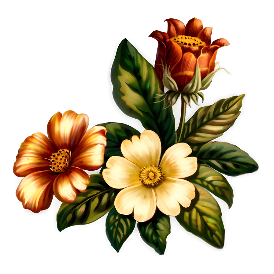 Vintage Flower Illustration Png 06252024 PNG image