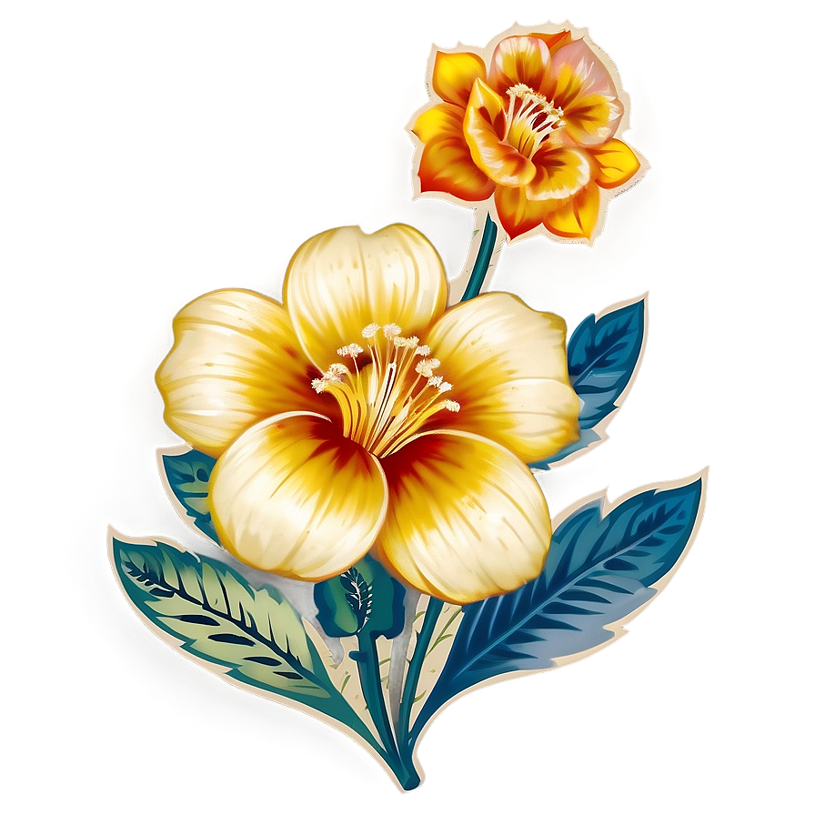 Vintage Flower Transparent Png 21 PNG image