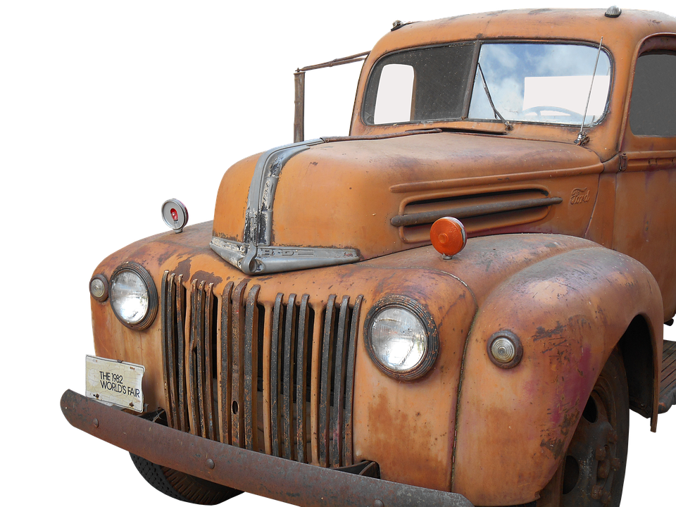 Vintage Ford Truck Rusty Patina PNG image