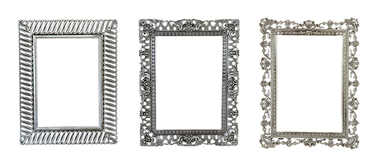 Vintage Frame Collection Black Background PNG image