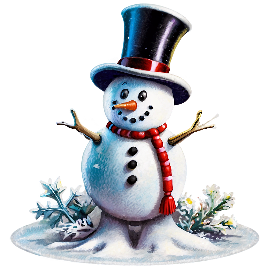 Vintage Frosty Illustration Png 2 PNG image