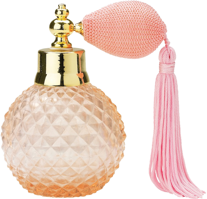 Vintage Glass Perfume Bottlewith Atomizer PNG image