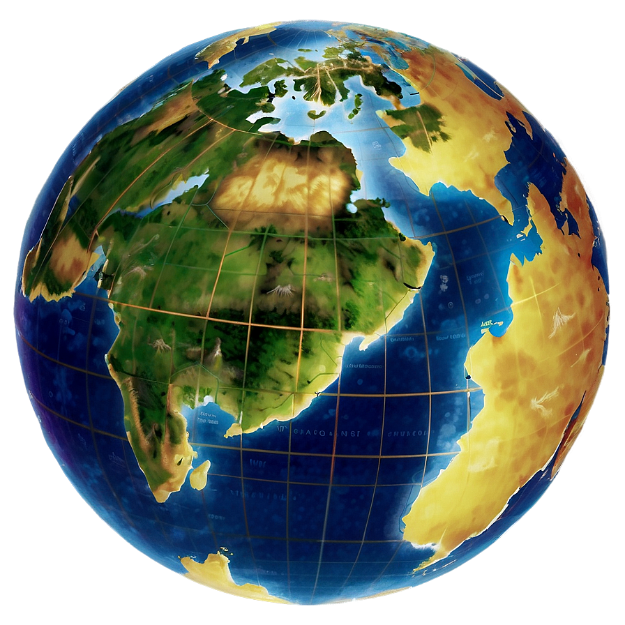 Vintage Globe Map Png Boa PNG image