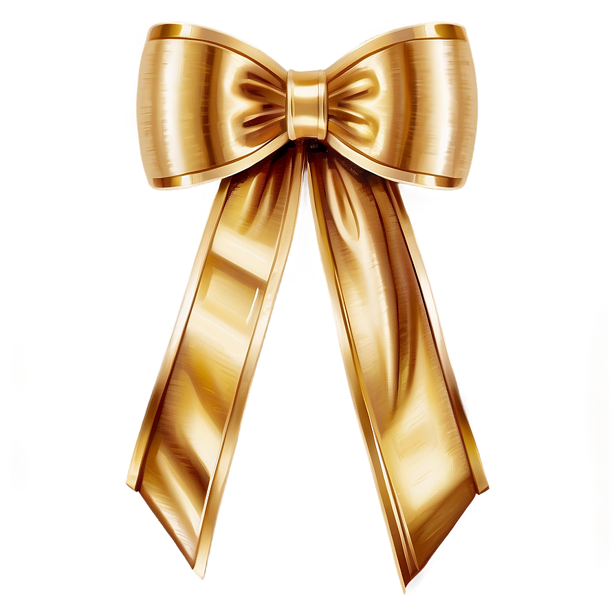 Vintage Gold Bow Png 06272024 PNG image